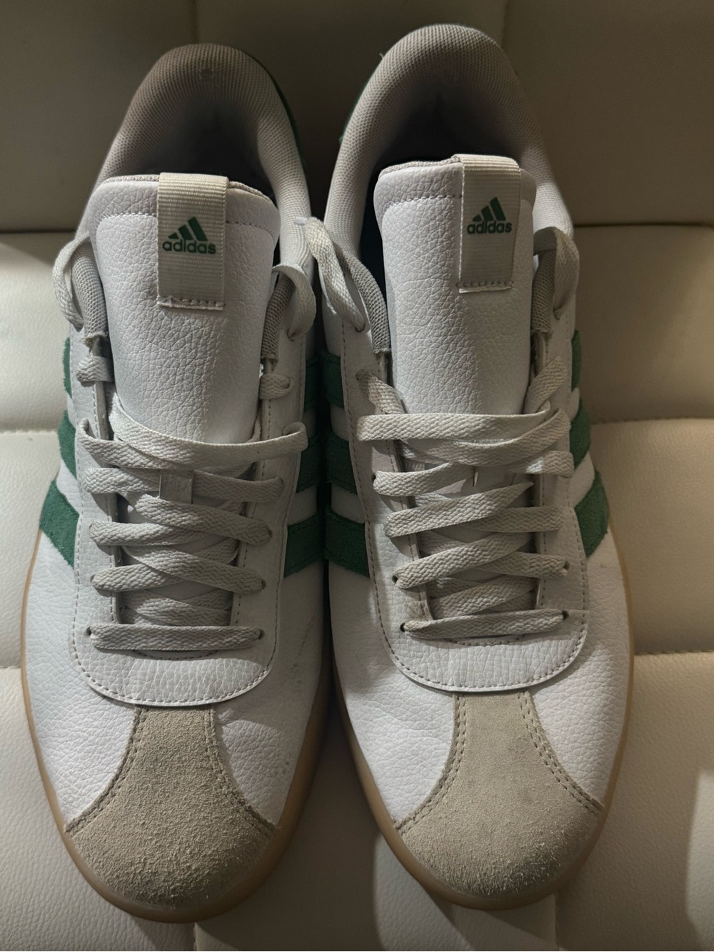adidas White and Green Men's Sneakers